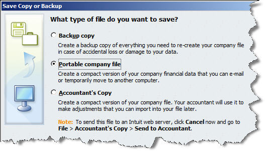 Portable company files